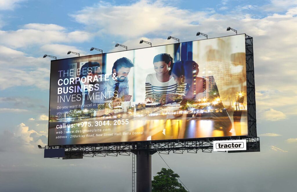 Tractor Outdoor Advertising Supporting Small Businesses